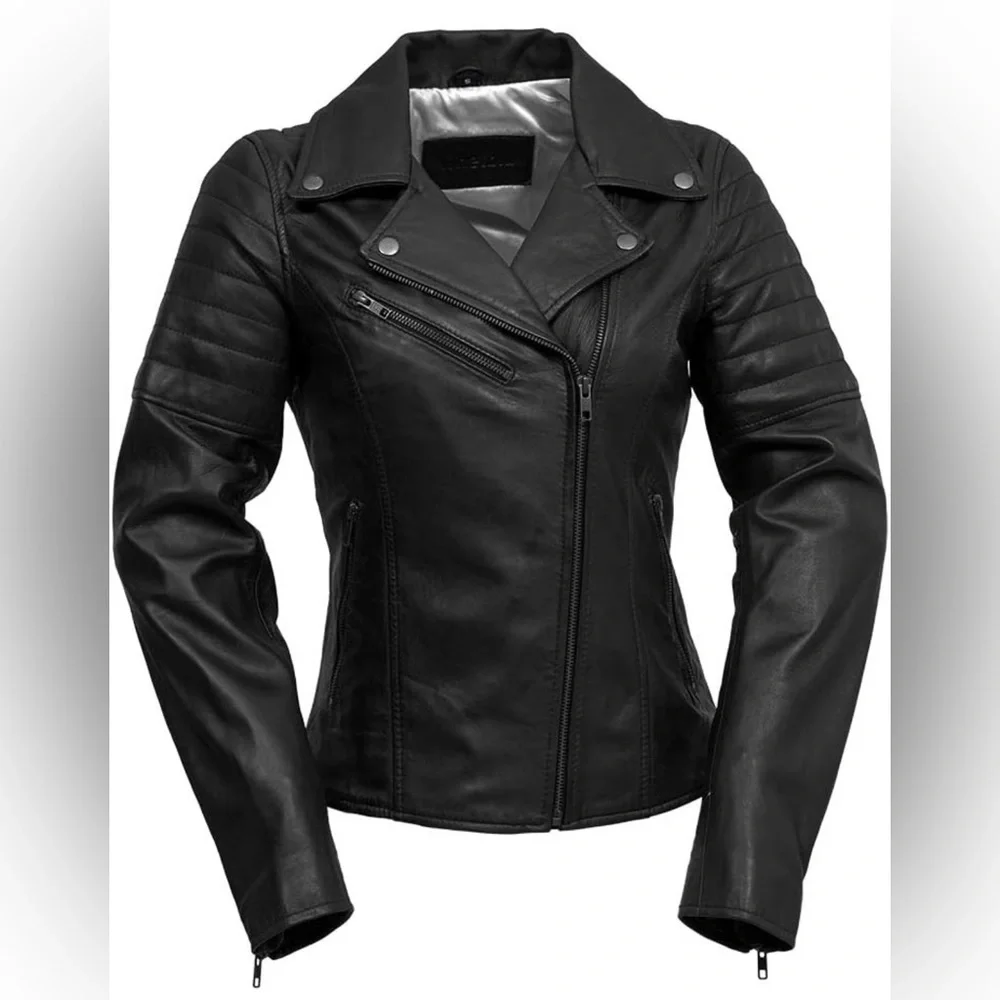 NWT Whet Blu The Princess Side-Laced Leather Jacket Size XXL - Picture 1 of 9